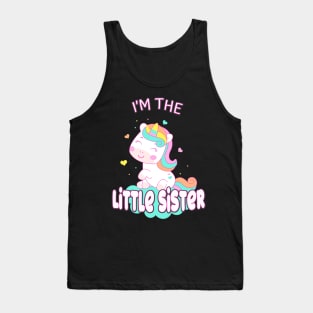 I'm The Little Sister Unicorn Siblings Sisters Tank Top